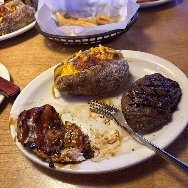 Barbecue Chicken Steak and a Baked Potato