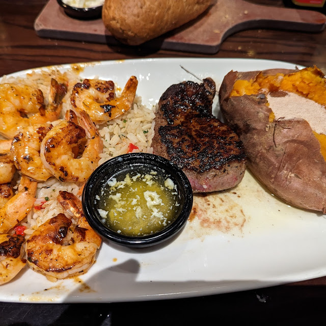 Longhorn Salmon with 8ct Redrock Grilled Shrimp