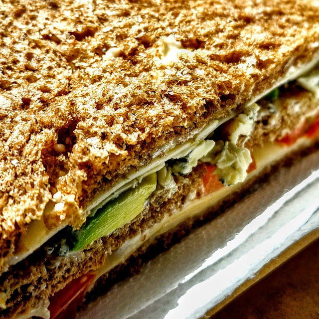 Sandwich de Pan de Miga de Salvado Vegetariano