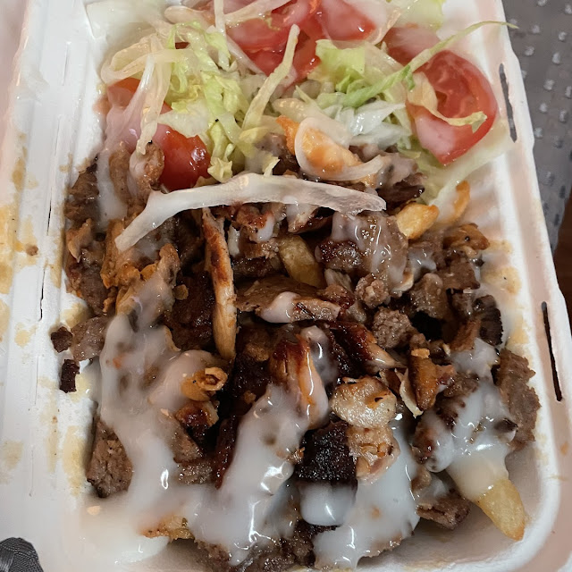 Chicken and Doner Kebab Mix with Salad and Chips