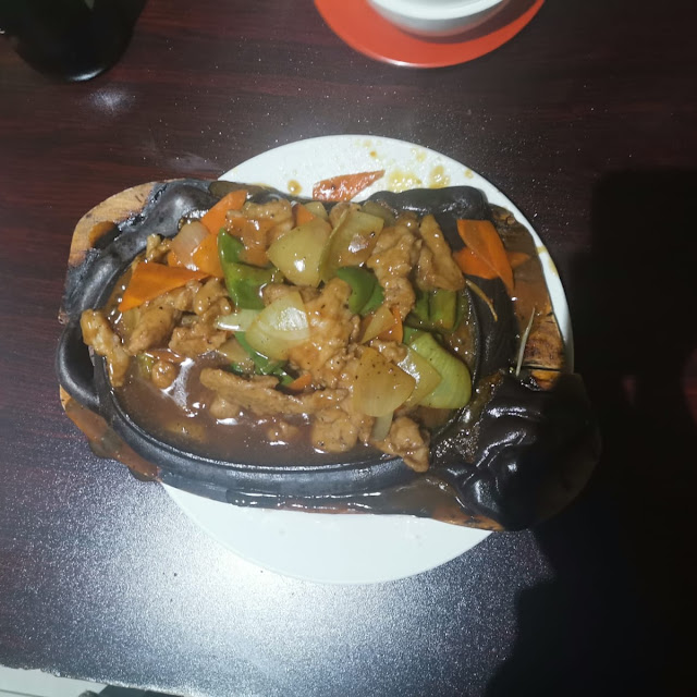 Sizzling Pork with Pepper Sauce