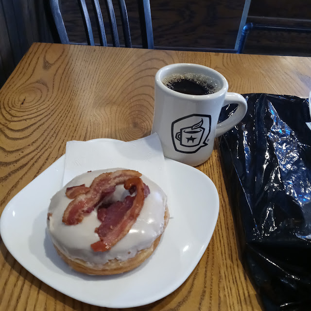 Maple and Bacon Donut and Bottomless Coffee