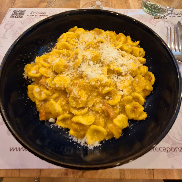 Orecchiette Con Zucca Speck E Pecorino