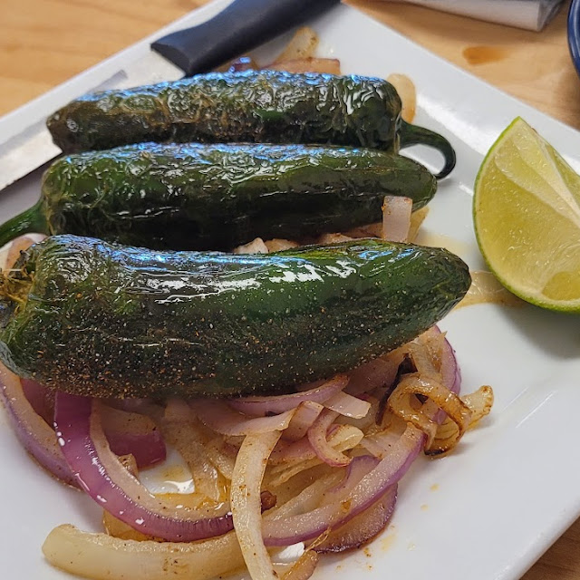 Grilled Jalapenos & Onions