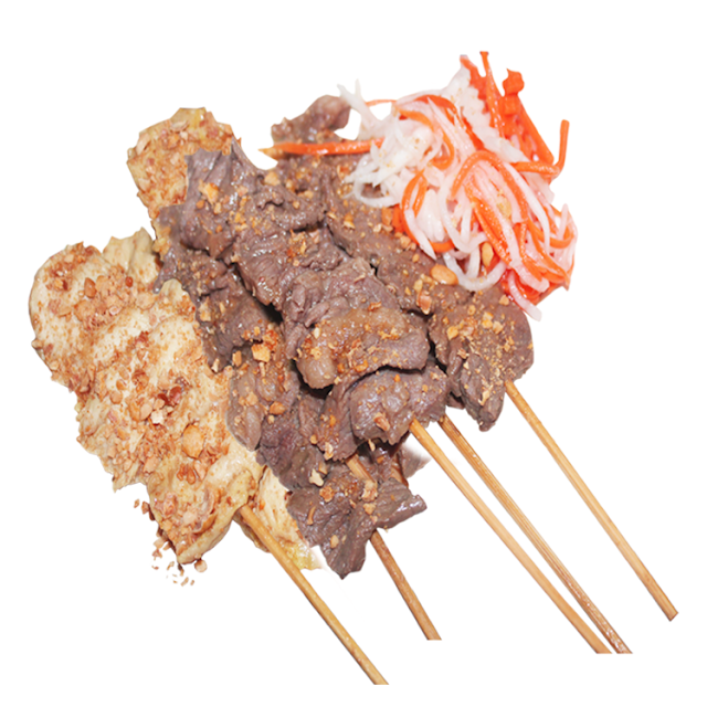 Chicken Beef Satay Kebabs 5 pcs