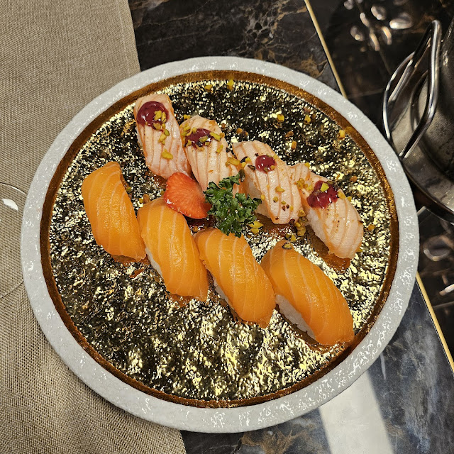 Sushi Saumon Et Sushi Snacké À la Pistache