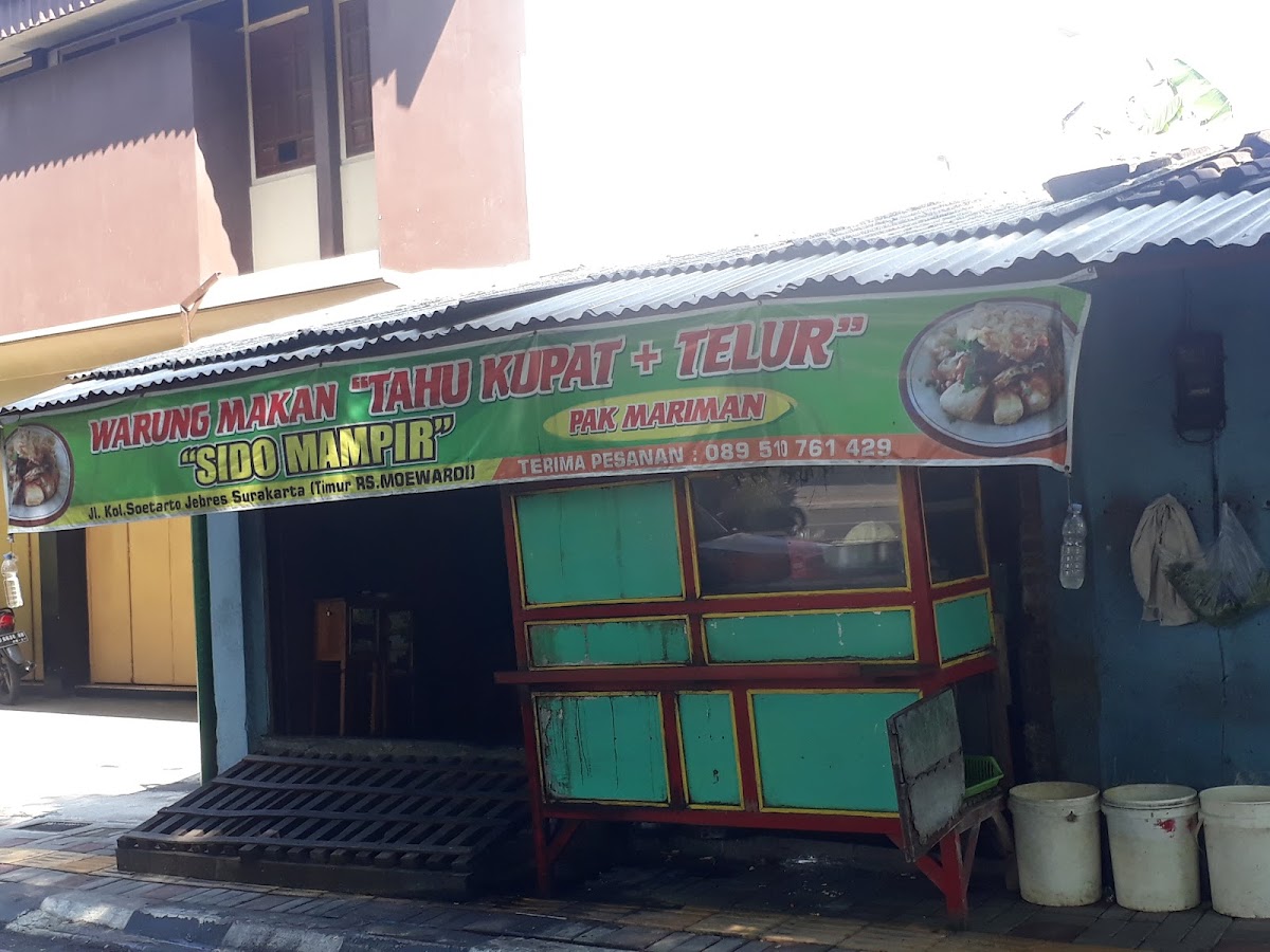 Warung Makan Tahu Kupat Sido Mampir Pak Mariman
