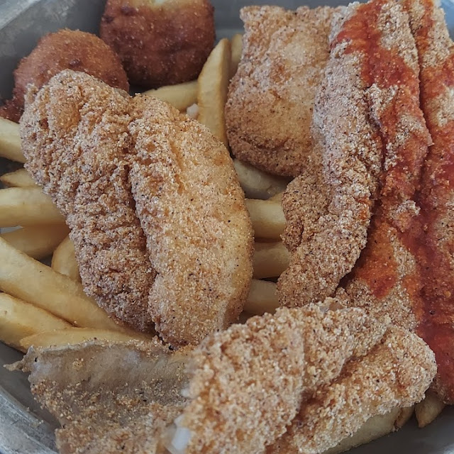 Fried Catfish and Hush Puppies