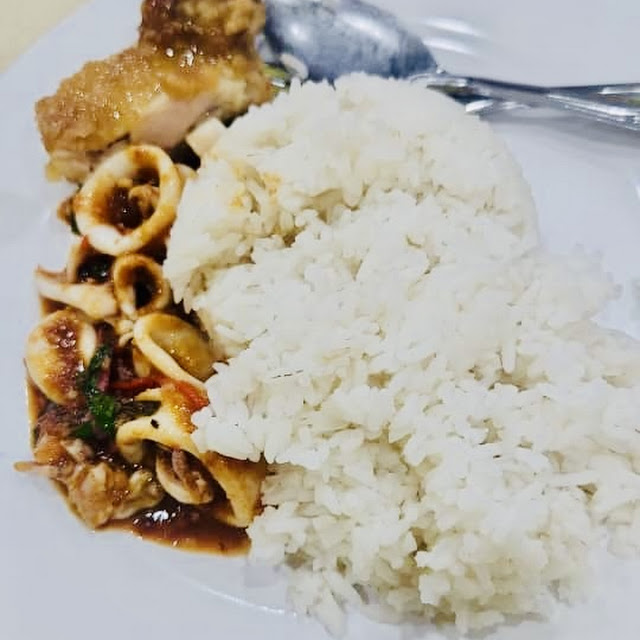 Spicy Squid and Rice Bowl