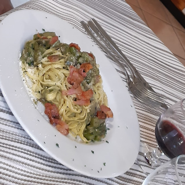 Tagliatelle Carciofi Asparagi E Guanciale