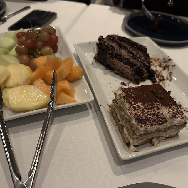 Tiramisu Ferrero Rochercake and Fruit Plate