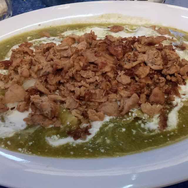 Enchiladas Verdes Al Gratin Con Bistec