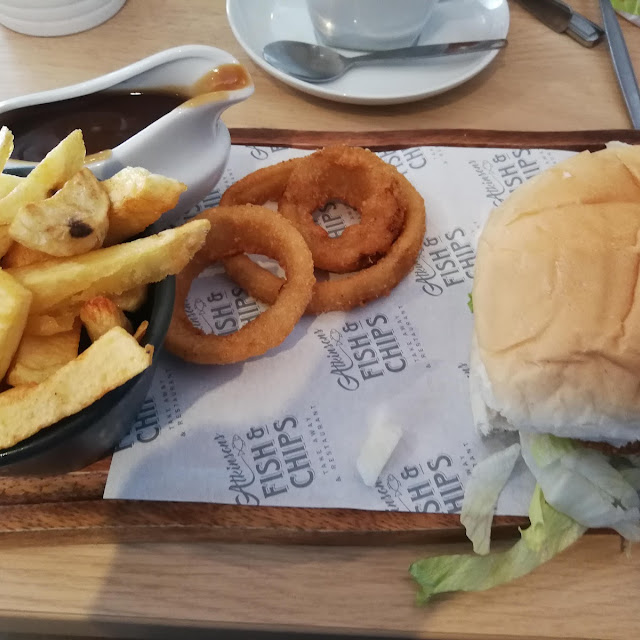 Chicken Burger and Chips