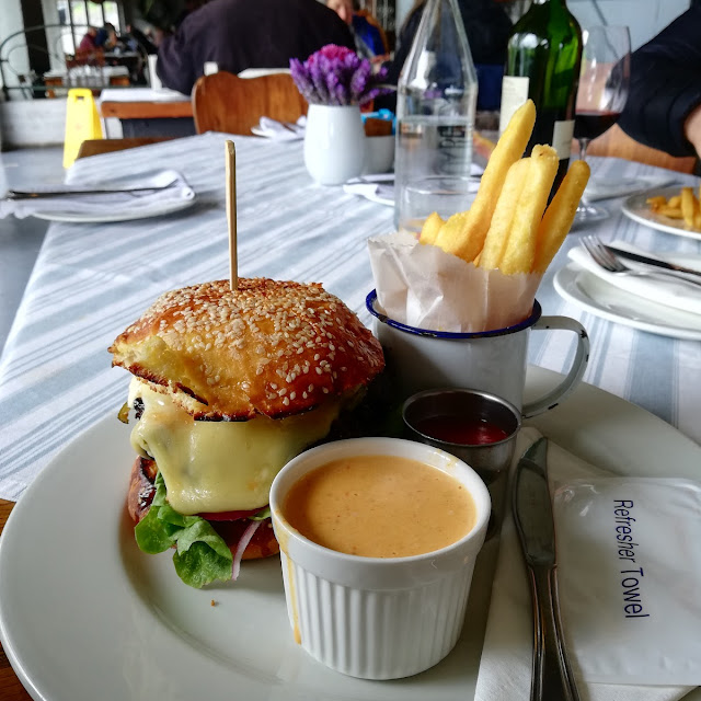 Blue Cheese Burger with Fries
