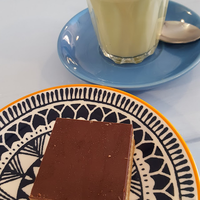 Raw Snickers and Green Matcha Latte