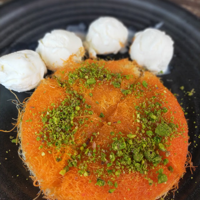 Kunafa with Ice Cream