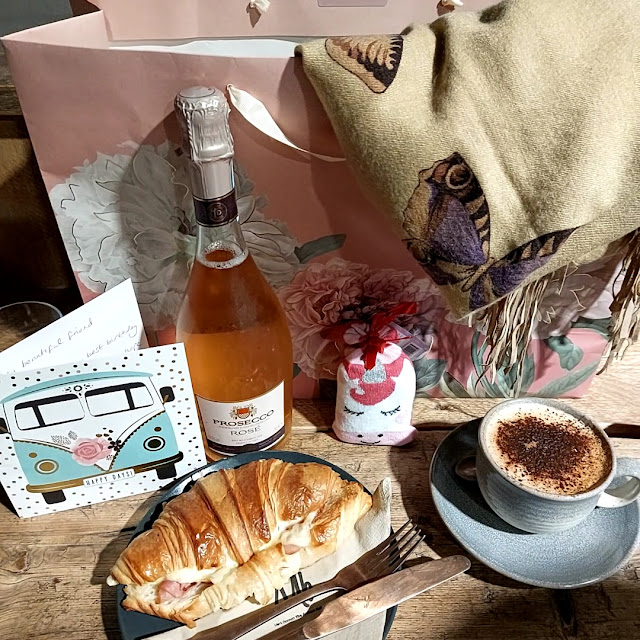 Ham and Cheese Croissant and Cappuccino