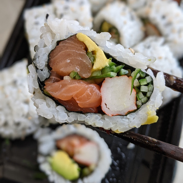 Make Your Own Tray in the Back Alaska Roll in the Front