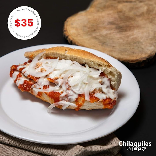 Lonche de Chilaquiles Rojos