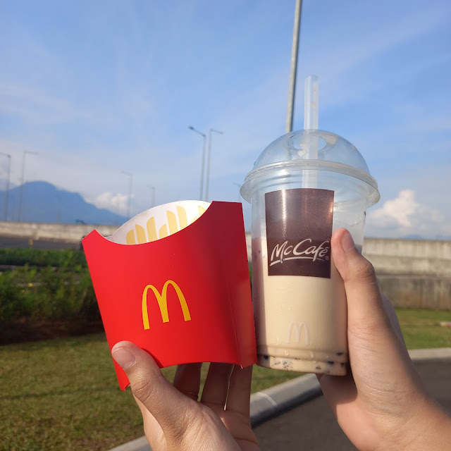 Ice Coffee Float & French Fries