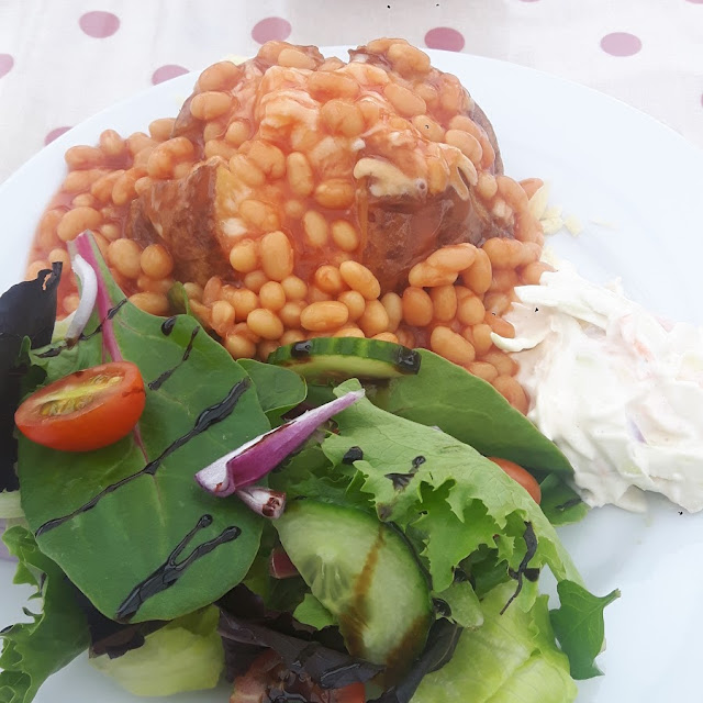 Jacket Potato with Beans and Cheese