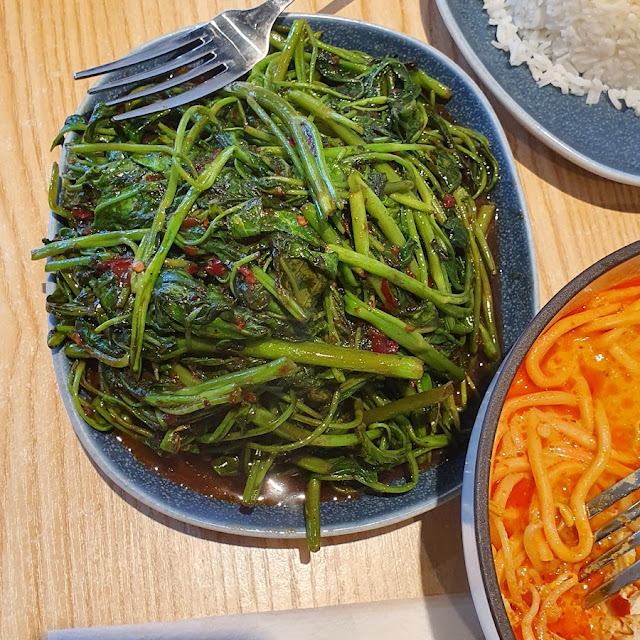 Sambal Kangkung on Choy with Chilli Sauce