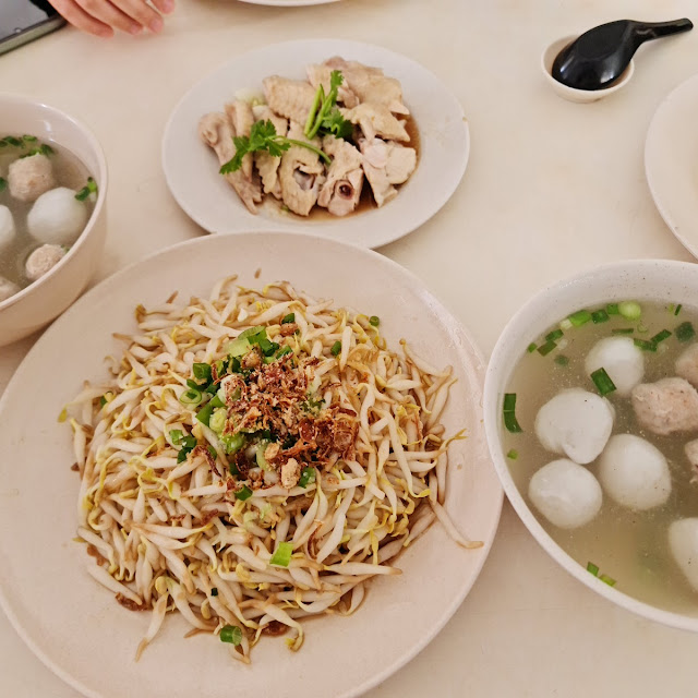 Bean Sprout-Chicken-Rice Set