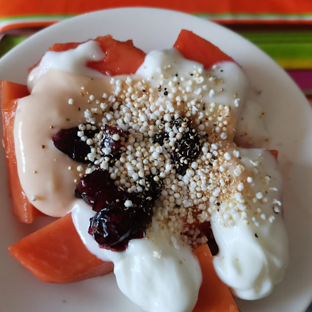 Papaya Con Yogurt Y Amaranto