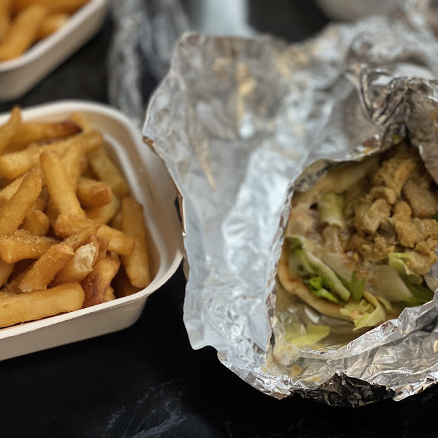 Chicken Gyro and Fries