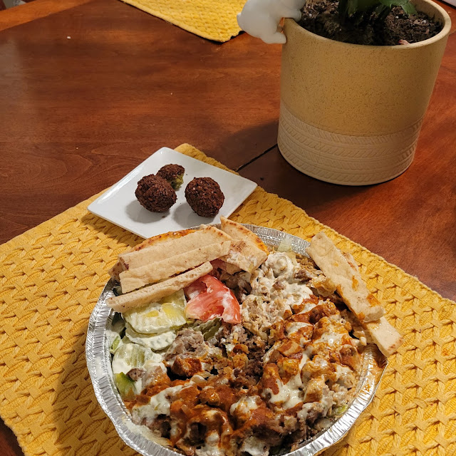 Combo Platter with a Side of Falafel
