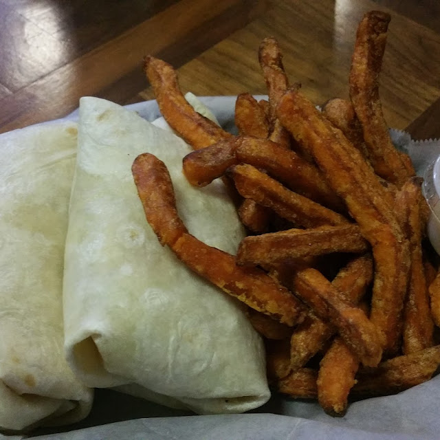 Wrap with Sweet Potato Fries