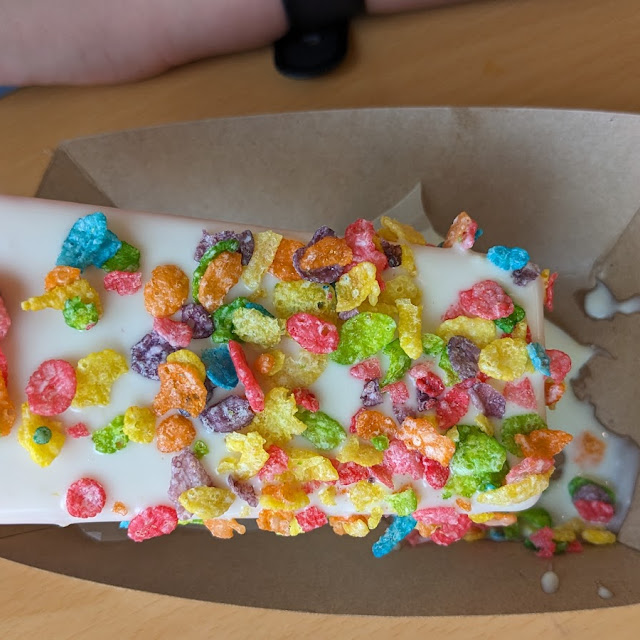 Cherry Jolly Rancher White Chocolate and Fruit Pebbles