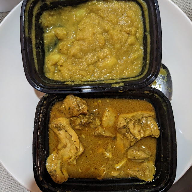 Curry Chicken and Curry Chick Peas with Potato