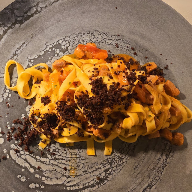 Tagliatelle Con Tonno Fresco Pmodarini Piccadilly E Cenre Di Olive Taggiasche