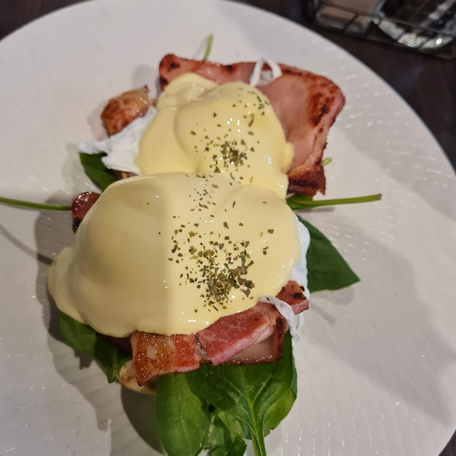 Egg Benedict with Bacon Egg and Cheese