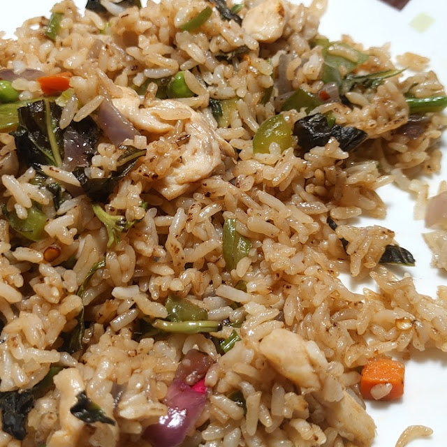 Spicy Basil Chicken Fried Rice