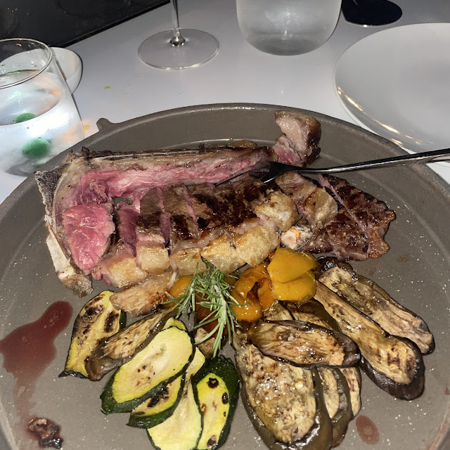 Bone in Steak with Vegetables