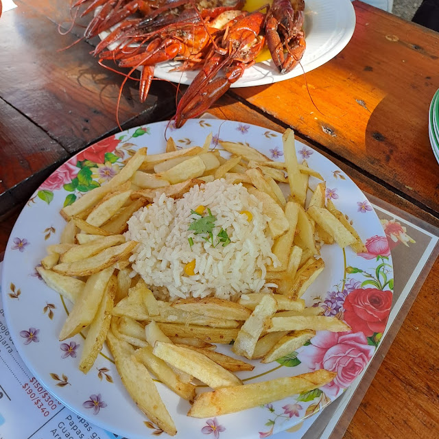 Papas A la Francesa Con Arroz