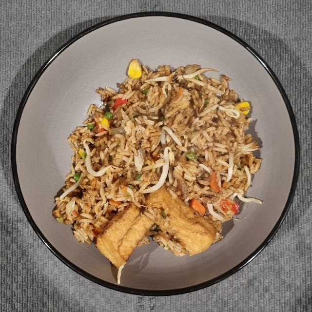 Gebratener Reis Mit Vers Gemüse Ohne Ei Mit Tofu
