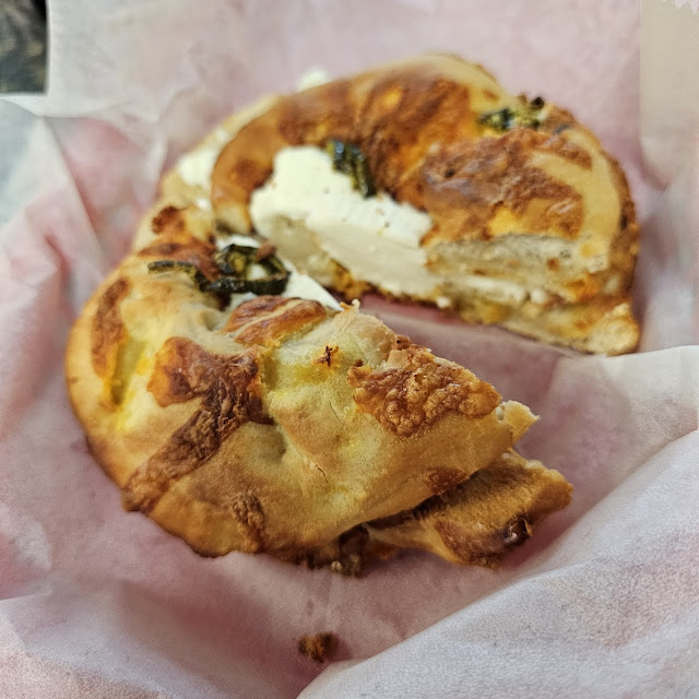 Asiago Cheese Bagel with Cream Cheese