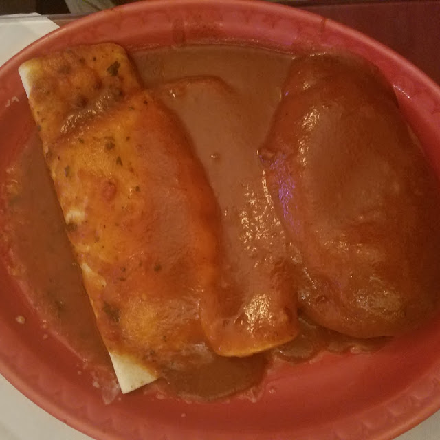 Bean Burrito Chile Relleno and Cheese Enchilada