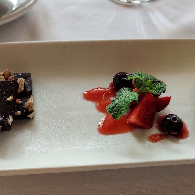Strawberry Cheesecake with Chocolate Torte