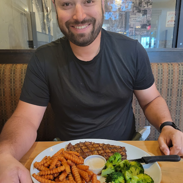 Meat with Sweet Potato Fries