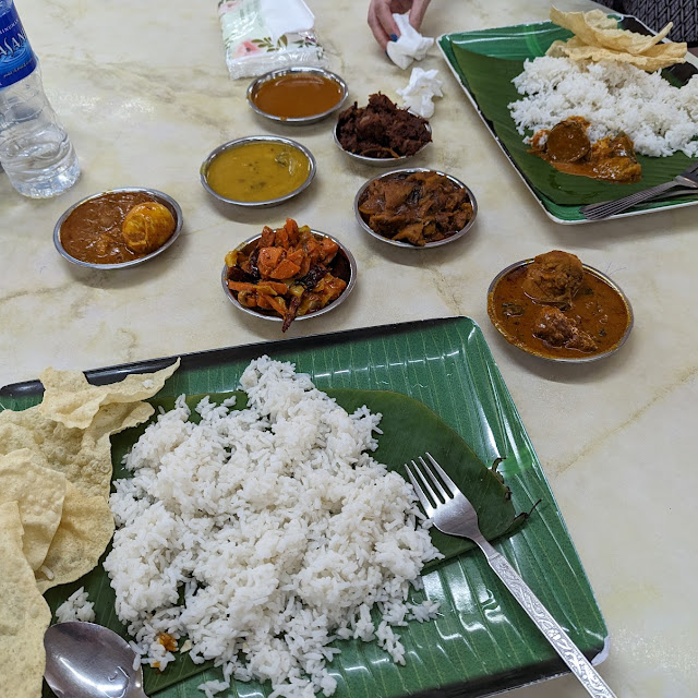 Indian Spicy Banana Leaf Food
