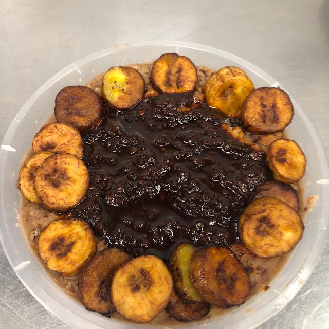 Ewa Anganyin with Aganyi Stew & Plantain