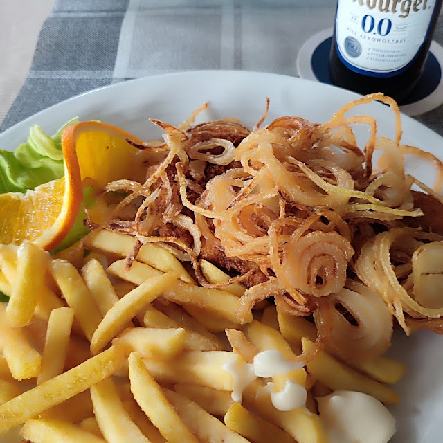 Schnitzel Zwiebelringe