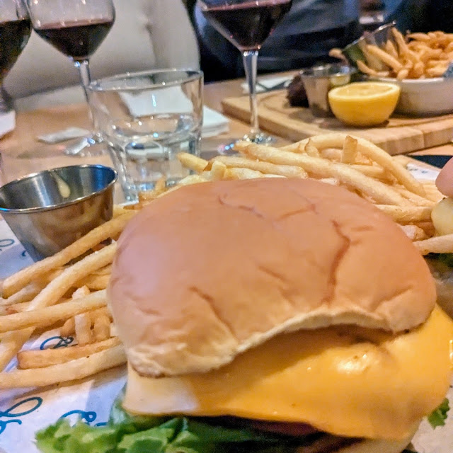 Two Cheese Burgers with French Fries