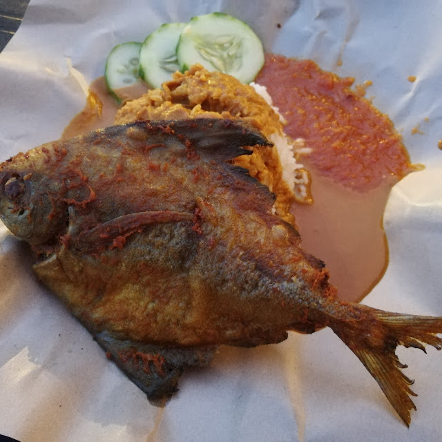 Nasi Kukus Ikan Bawal