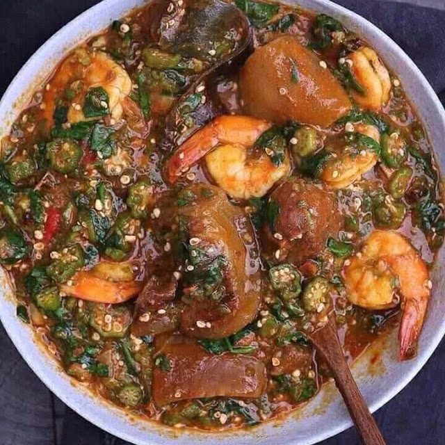 Okro Okra Soup and Pundo Gari Fufu