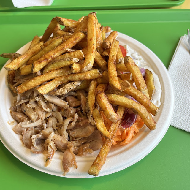 Chicken Gyros and Fries